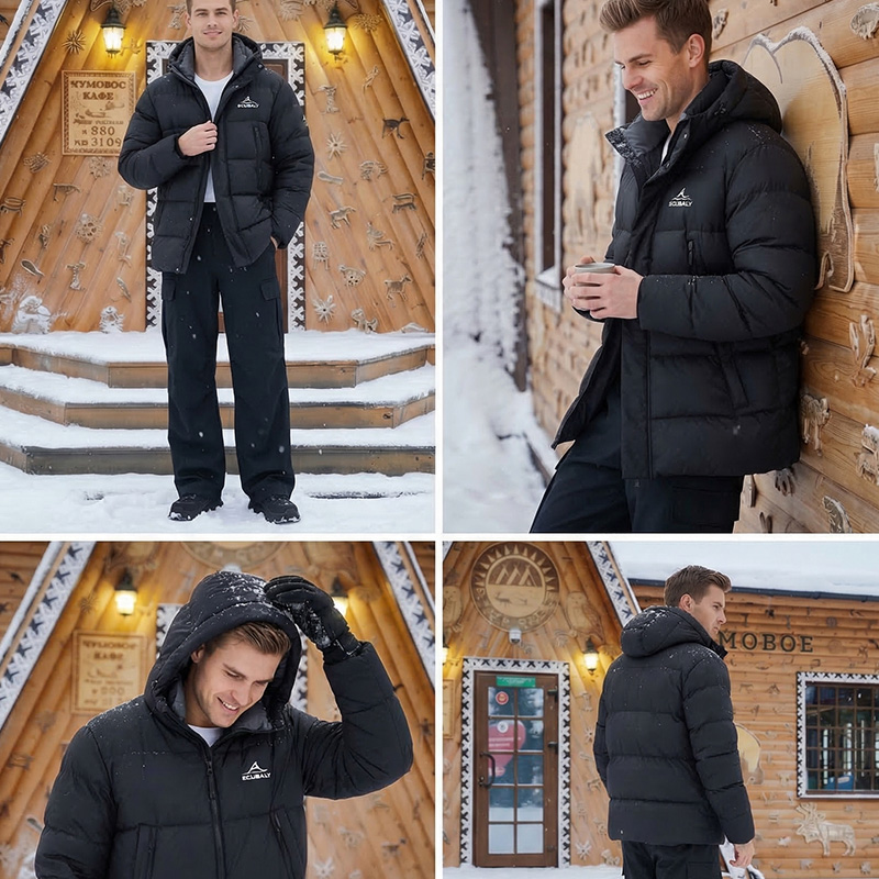 SCUBALY-YR268033 тёплый пуховик-пафф с капюшоном