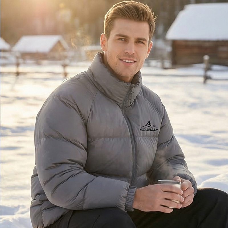 SCUBALY-YR268038 пуховик-пафф со стойкой