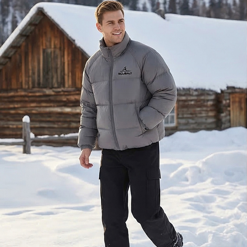 SCUBALY-YR268038 пуховик-пафф со стойкой