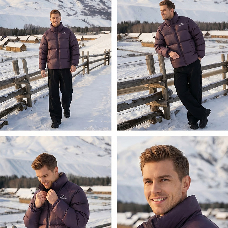 SCUBALY-YR268038 пуховик-пафф со стойкой