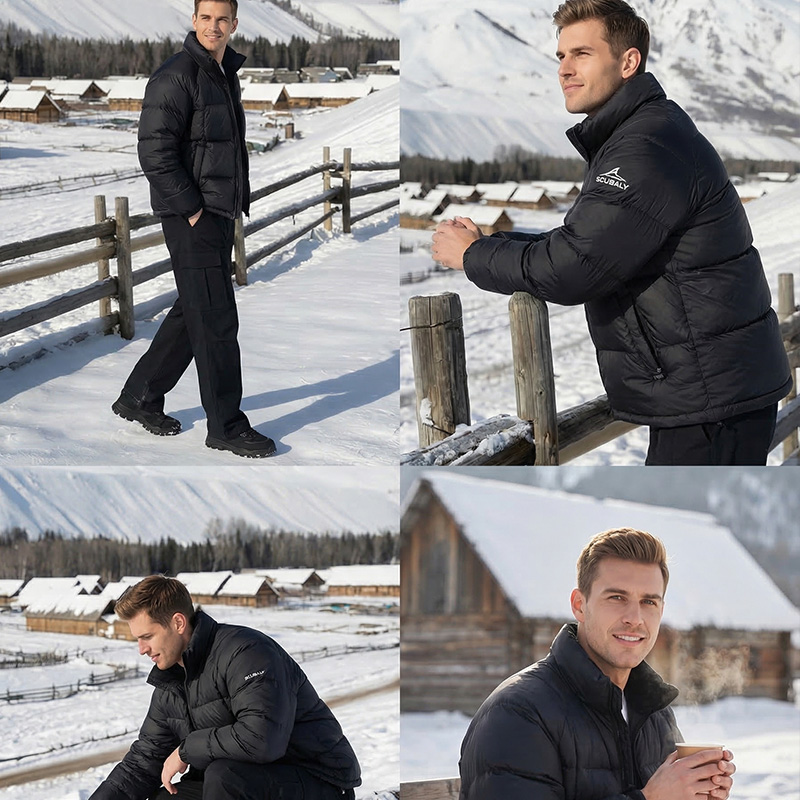 SCUBALY-YR268038 пуховик-пафф со стойкой