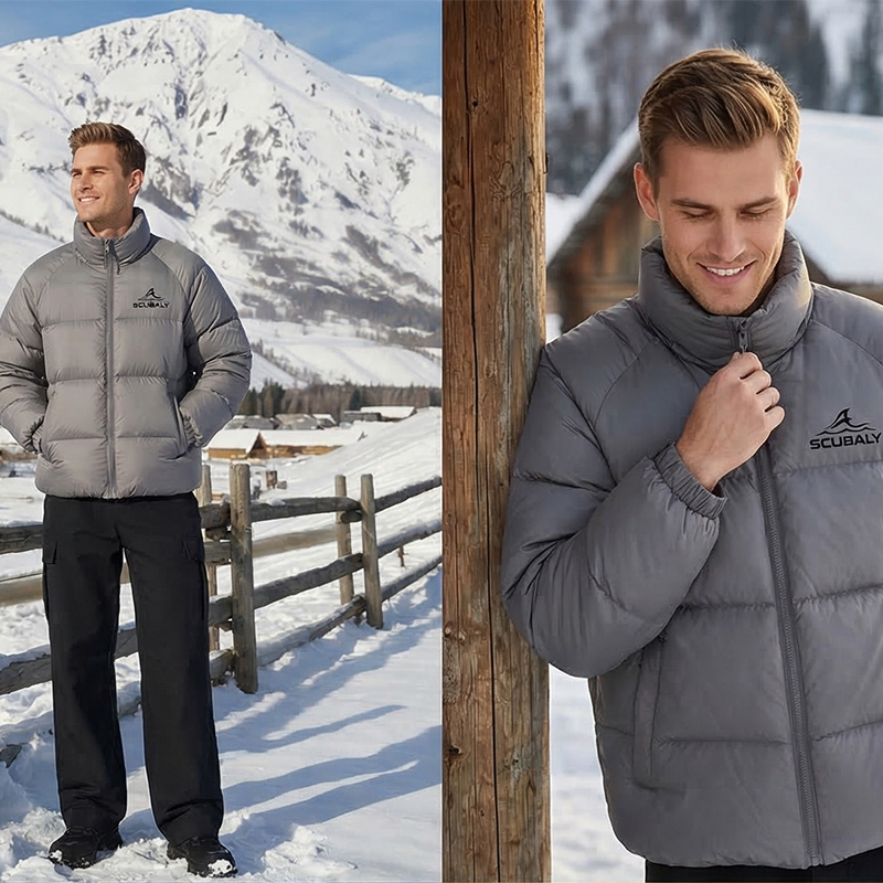 SCUBALY-YR268038 пуховик-пафф со стойкой