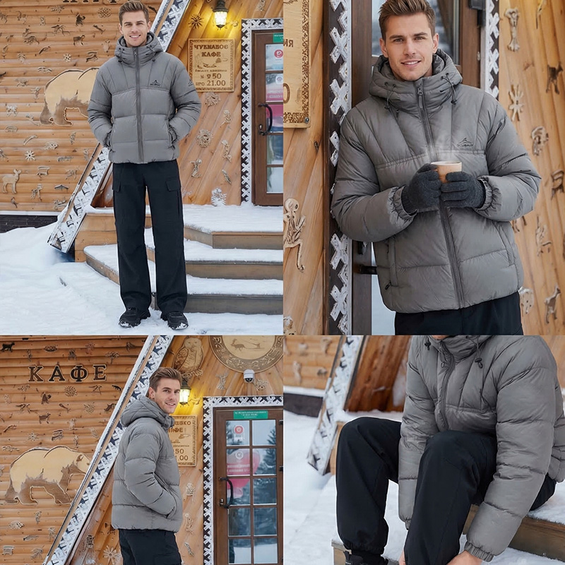 SCUBALY-YR268039 пуховик-пафф со стойкой