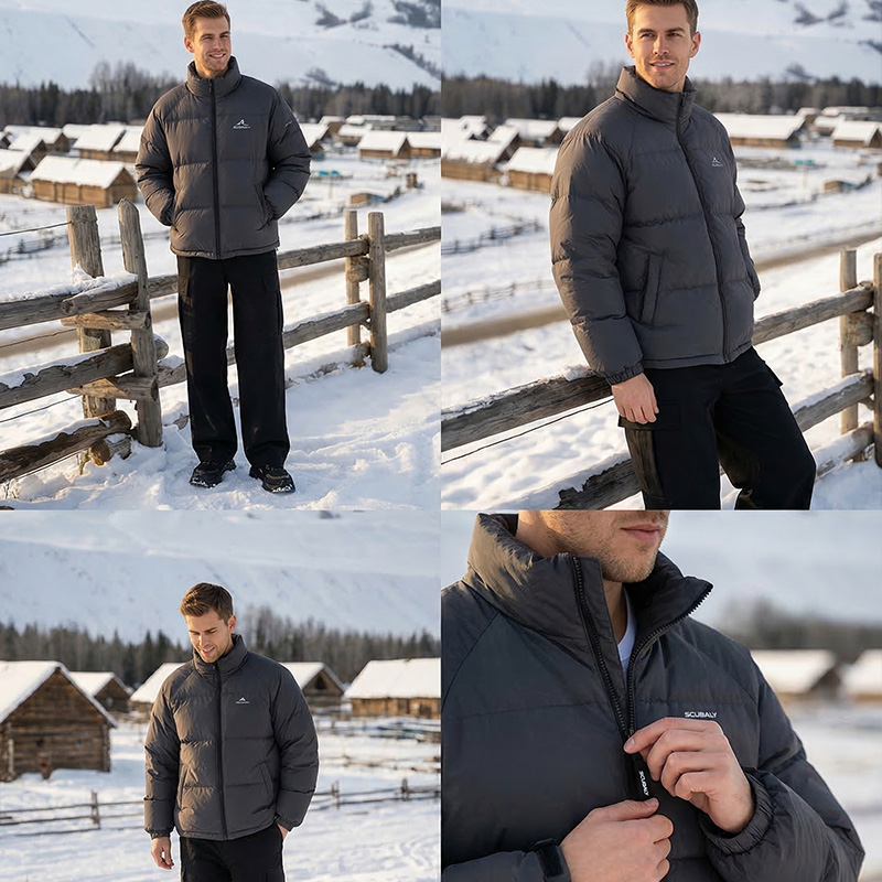 SCUBALY-YR268056 тёплый пуховик-пафф со стойкой