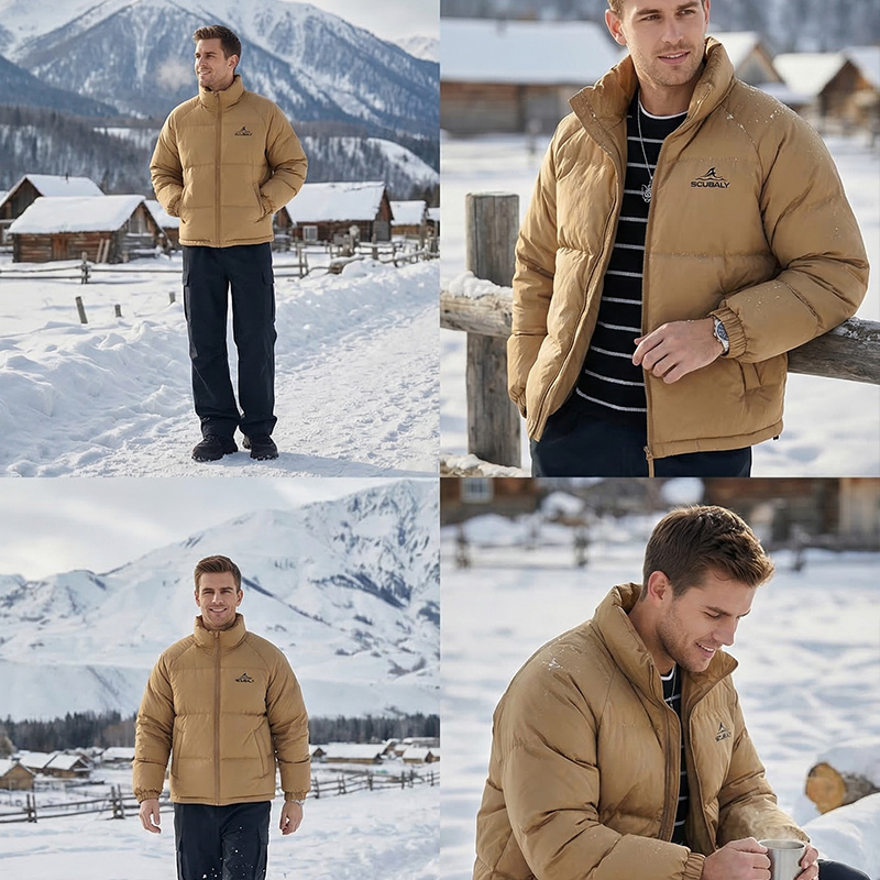 SCUBALY-YR268056 тёплый пуховик-пафф со стойкой