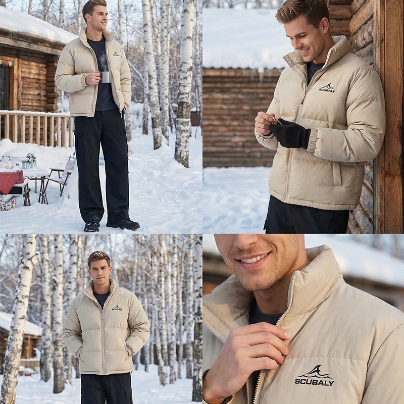 SCUBALY-YR268056 тёплый пуховик-пафф со стойкой