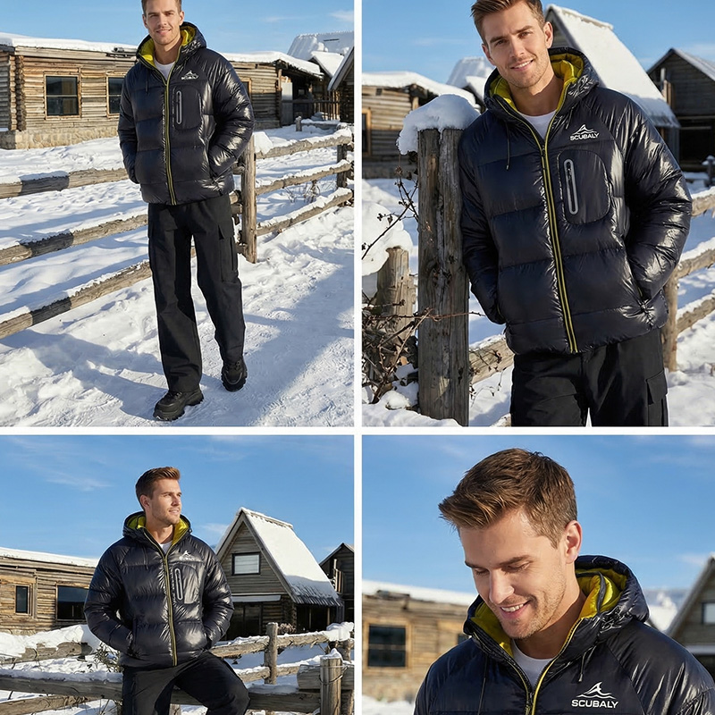 SCUBALY-YR268062 тёплый пуховик-пафф с капюшоном