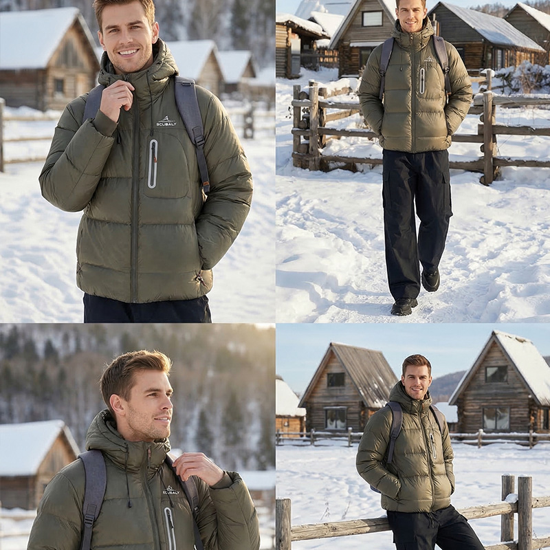 SCUBALY-YR268062 тёплый пуховик-пафф с капюшоном