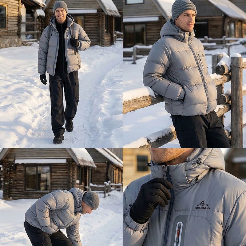 SCUBALY-YR268062 тёплый пуховик-пафф с капюшоном