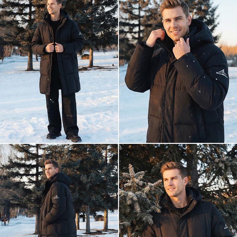 SCUBALY-YR268066 пуховик с капюшоном, защитная зимняя куртка