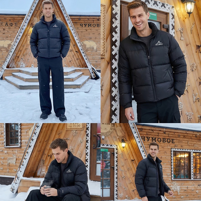 SCUBALY-YR268068 пуховик-пафф со стойкой