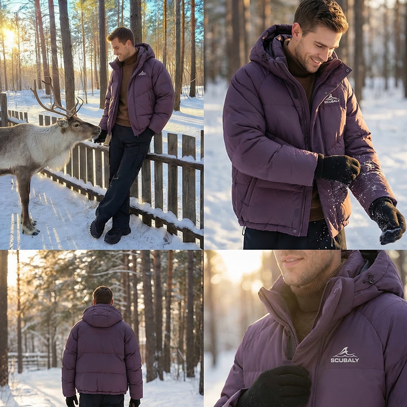 SCUBALY-YR268028 пуховик-пафф с капюшоном