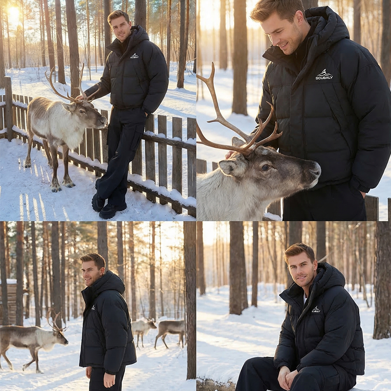 SCUBALY-YR268028 пуховик-пафф с капюшоном