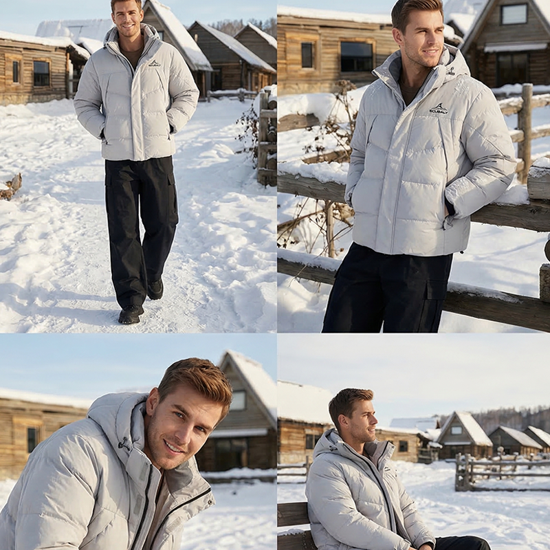 SCUBALY-YR268028 пуховик-пафф с капюшоном