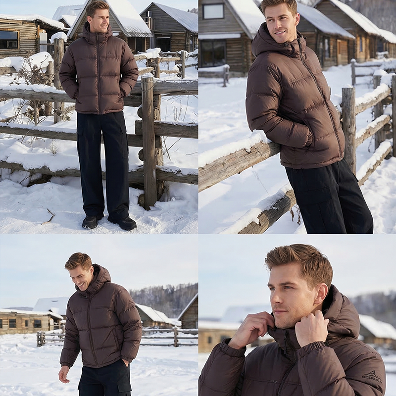 SCUBALY-YR268031 тёплый пуховик-пафф с капюшоном