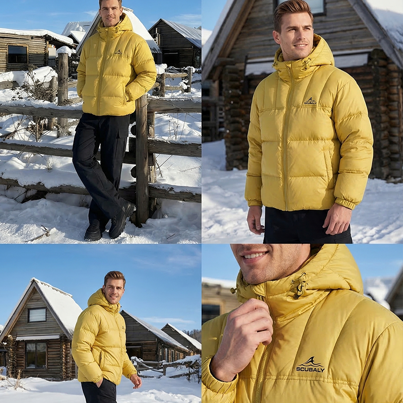 SCUBALY-YR268031 тёплый пуховик-пафф с капюшоном