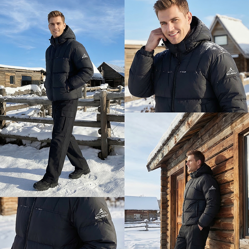 SCUBALY-YR268031 тёплый пуховик-пафф с капюшоном