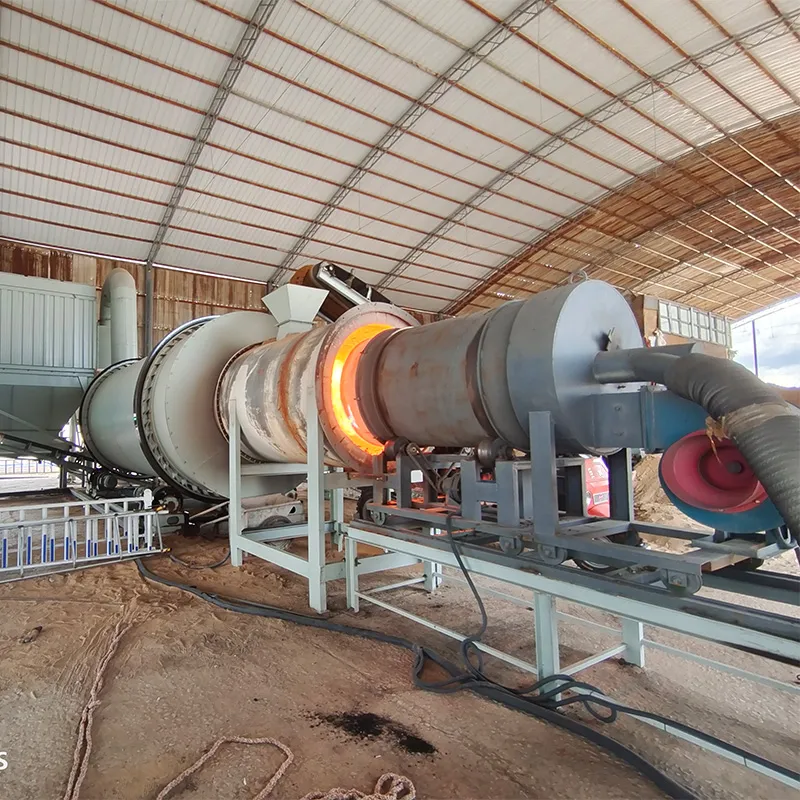 Барабанная сушилка для искусственного песка производительностью 30 тонн