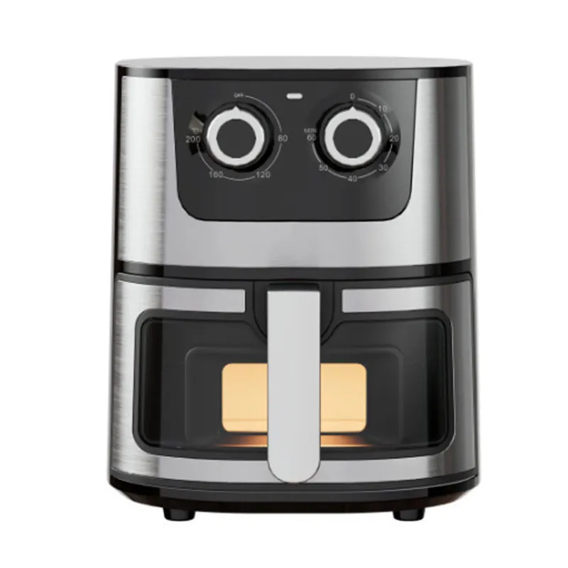 Высококачественная аэрофритюрница чёрного цвета из нержавеющей стали, для дома или коммерческого использования, на 7 л, цифровая аэрофритюрница-духовка