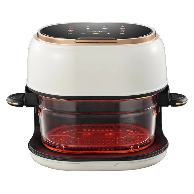 Современная интеллектуальная электрическая аэрофритюрница-духовка на 4 л, большая ёмкость, видимая через окно, многофункциональная, с гарантией 1 год, пластиковый корпус, домашняя, новая модель