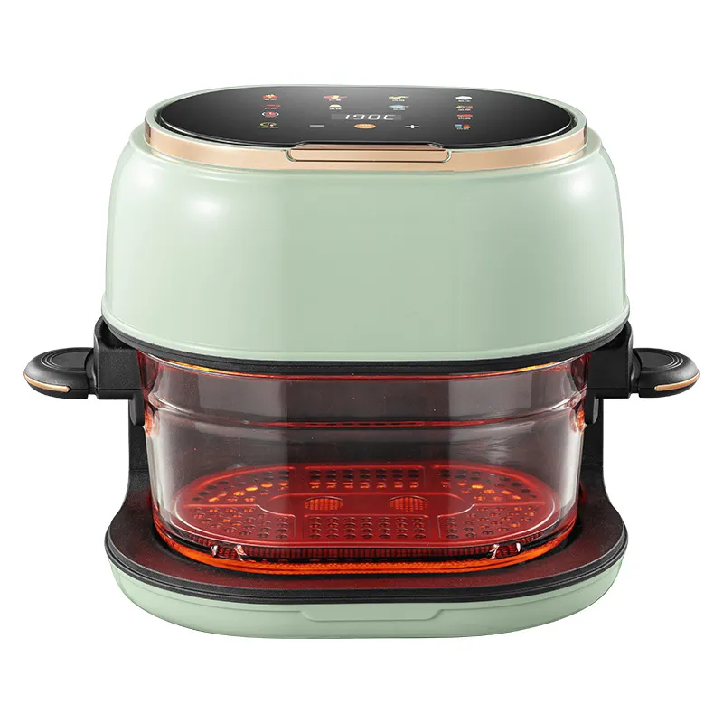 Современная интеллектуальная электрическая аэрофритюрница-духовка на 4 л, большая ёмкость, видимая через окно, многофункциональная, с гарантией 1 год, пластиковый корпус, домашняя, новая модель