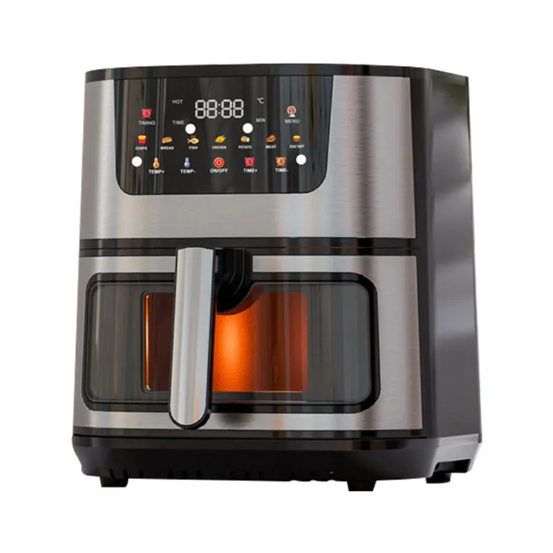 Аэрофритюрница из нержавеющей стали сверхбольшой ёмкости 15 л, цифровая с сенсорным экраном, для здорового, быстрого и вкусного приготовления