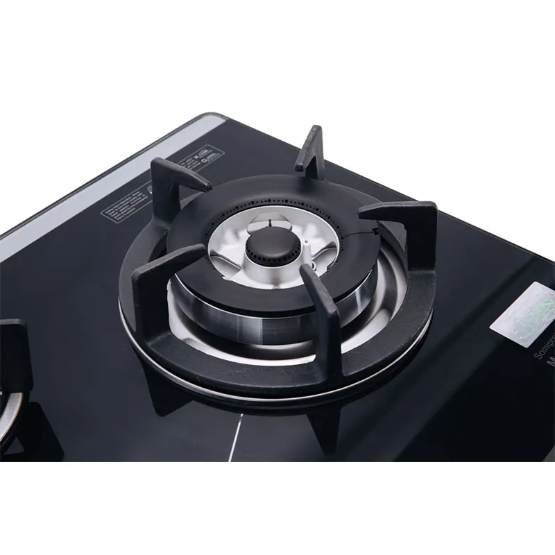 Кухонный электроприбор: встраиваемая газовая плита с закалённым стеклом панели, 3 конфорки