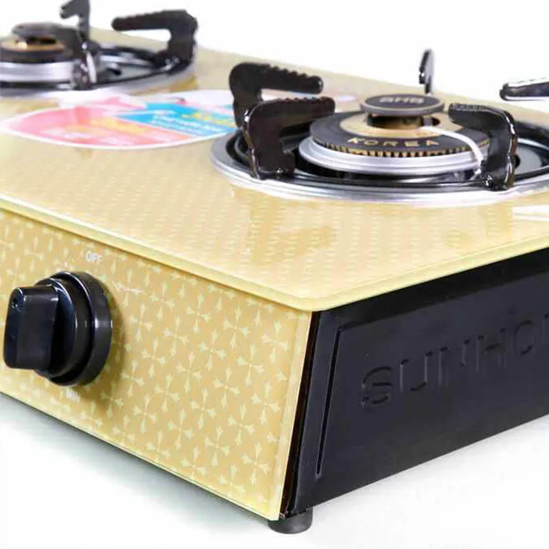 Высококачественная портативная газовая плита Sunhouse APB3550S со стеклянной верхней панелью, простая установка на столешницу, подходит для дома