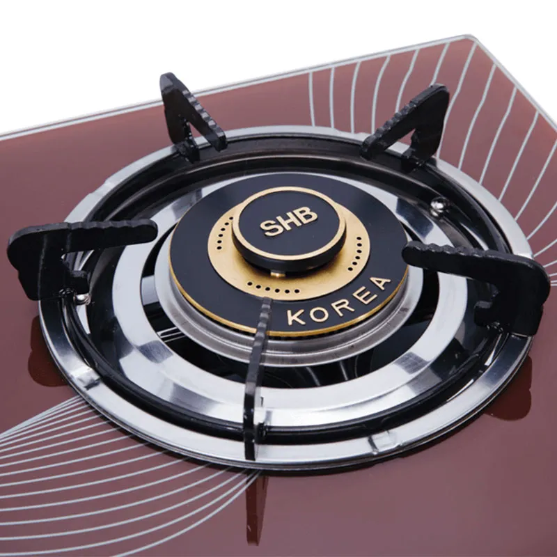 Газовая плита роскошного дизайна, высококачественная, вьетнамского производства, встраиваемая, со стеклянной варочной панелью и решётками