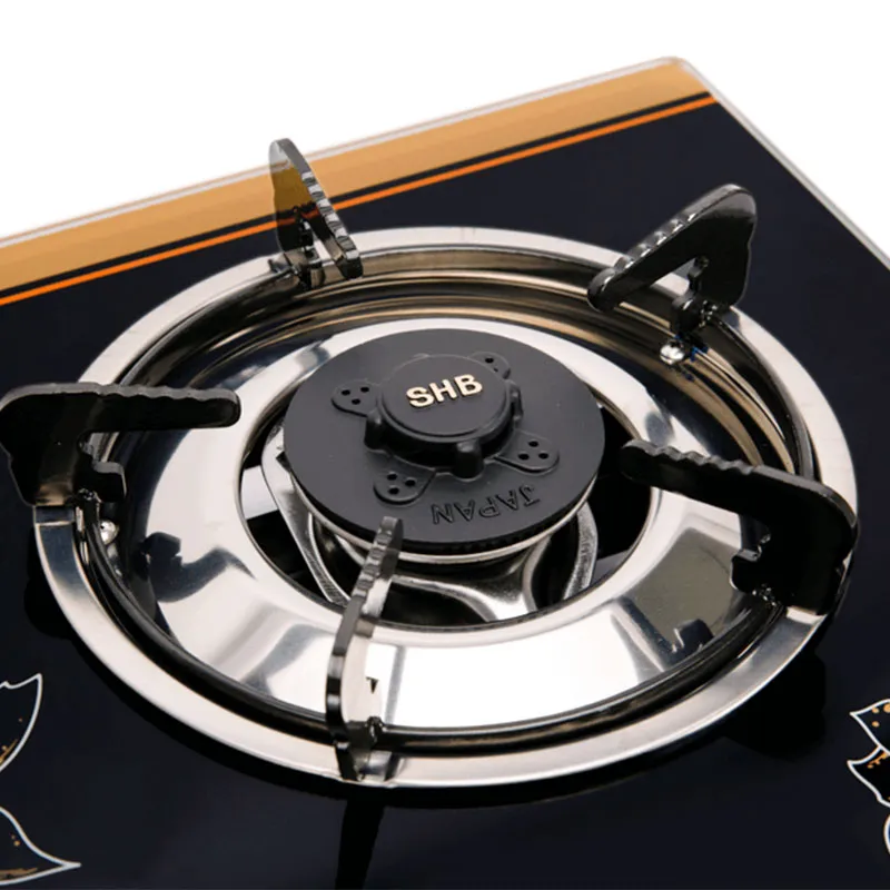 Высококачественная встраиваемая/настольная газовая плита с закалённым стеклом панели, 2 конфорки, для дома, электронный розжиг