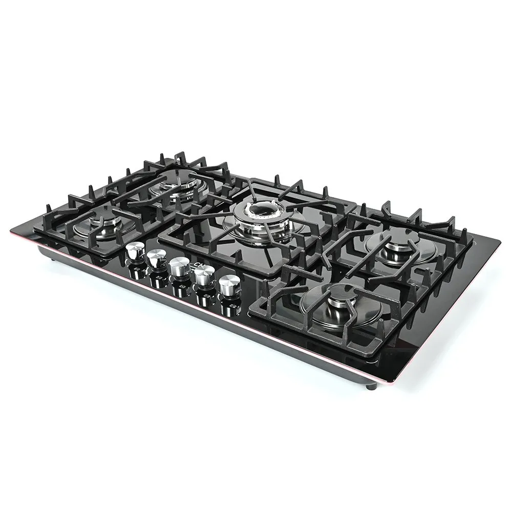 Газовая плита с 5 конфорками, кросс-бордер выбор, возможность одновременного приготовления на нескольких конфорках, адаптирована для кухонь по всему миру