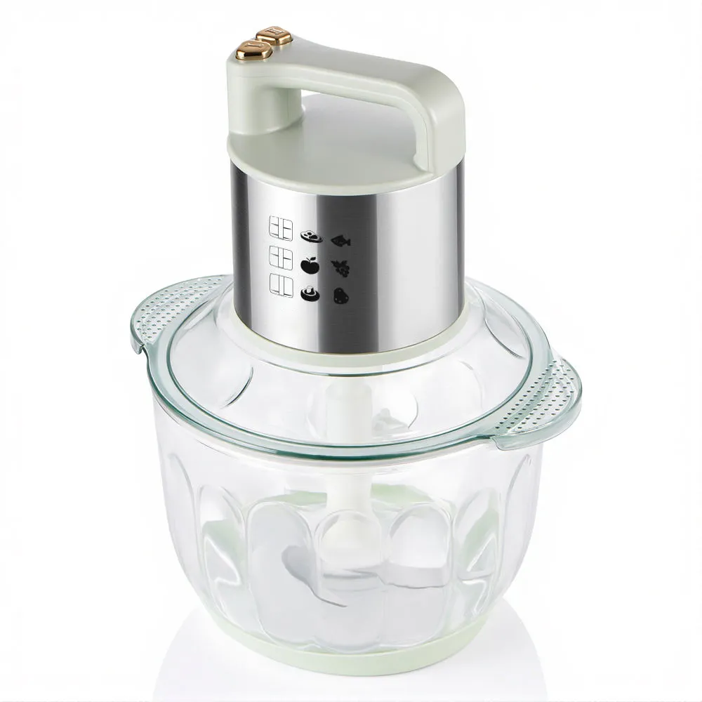 Электрический кухонный комбайн на 5 л, портативный с ручкой, стеклянная многофункциональная домашняя овощерезка, измельчитель пищевых продуктов