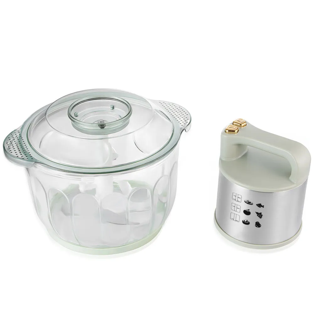 Электрический кухонный комбайн на 5 л, портативный с ручкой, стеклянная многофункциональная домашняя овощерезка, измельчитель пищевых продуктов