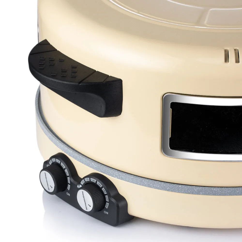 Электрическая настольная печь для хрустящей пиццы, домашняя, для вкусной выпечки, размеры для дома