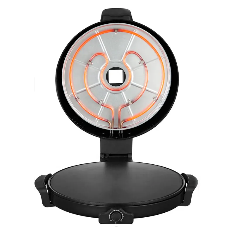 Многофункциональный пиццамейкер лепешек для домашнего использования, с двухсторонним нагревом, для лепёшек и блинчиков, с регулировкой температуры поворотным переключателем, антипригарным покрытием, завтрак-машина