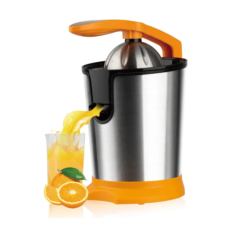 Бытовой электроприбор: электрическая соковыжималка в корпусе из нержавеющей стали, цитрусовая соковыжималка