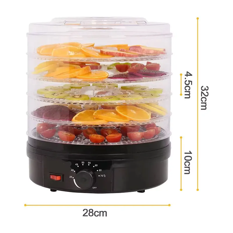 Электрическая сушилка для сухофруктов и овощей мощностью 350 Вт, 5-уровневый дегидратор, сушилка для пищевых продуктов, сушилка для фруктов и пищи