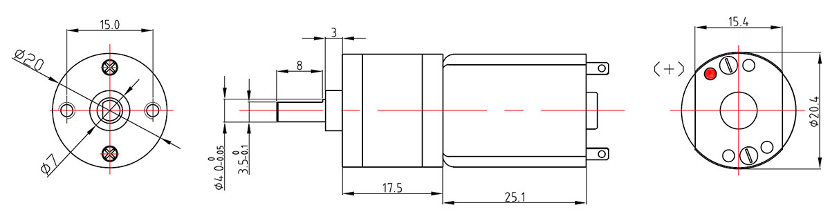 Редукторный двигатель-GM20-130 (5)