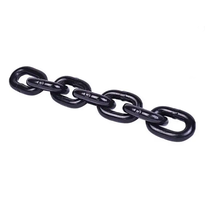 Якорная цепь с черным лакокрасочным покрытием без распорков