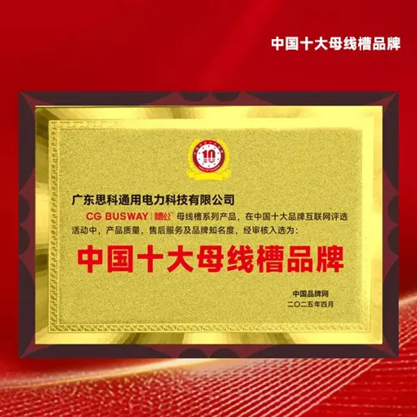 2025 год: торжественное вручение награды! Бренд Цаогун в четвертый раз подряд удостоен звания Десять ведущих брендов шинопроводов Китая