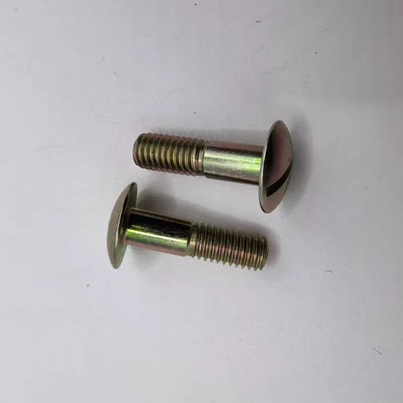 Болт с полукруглой головкой, прямым шлицем и неполной резьбой