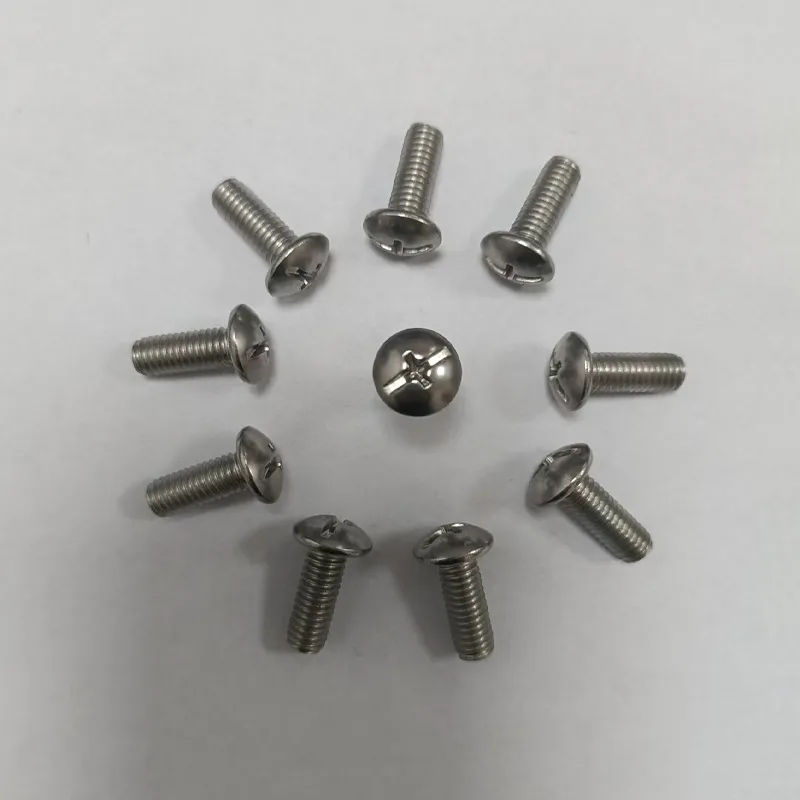 Винт машинный с одиннадцатью шлицами, большой плоской круглой головкой