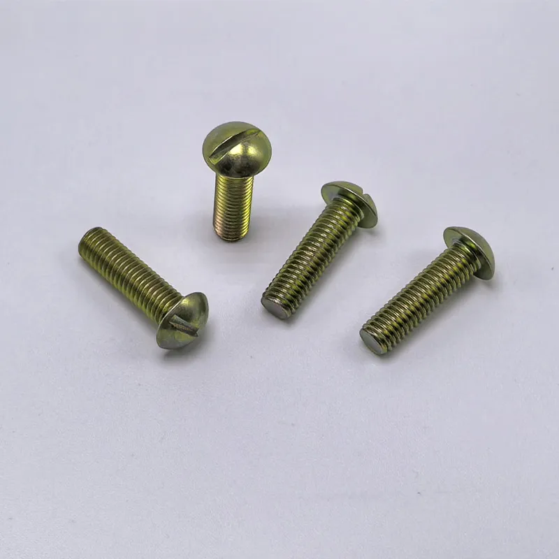 Винт машинный с полукруглой головкой и прямым шлицем