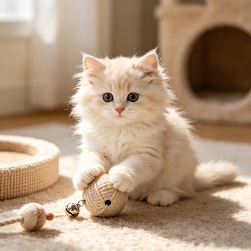 Меховая игрушка для кошки — безопасная и увлекательная забава