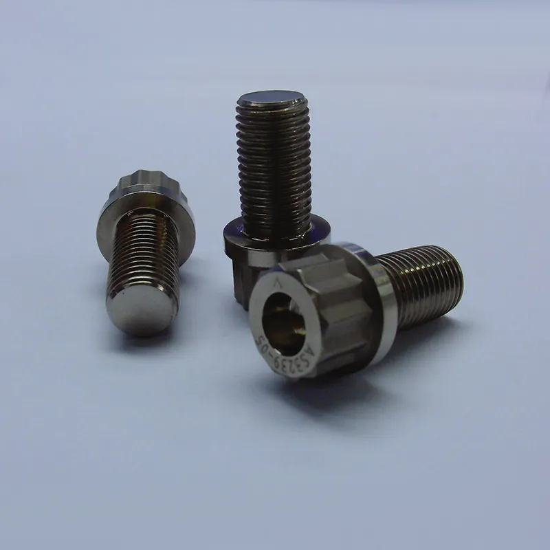 Болты с двенадцатигранной увеличенной головкой под шайбу, со стержнем уменьшенного среднего диаметра с облегчающим отверстием и резьбой UNJF