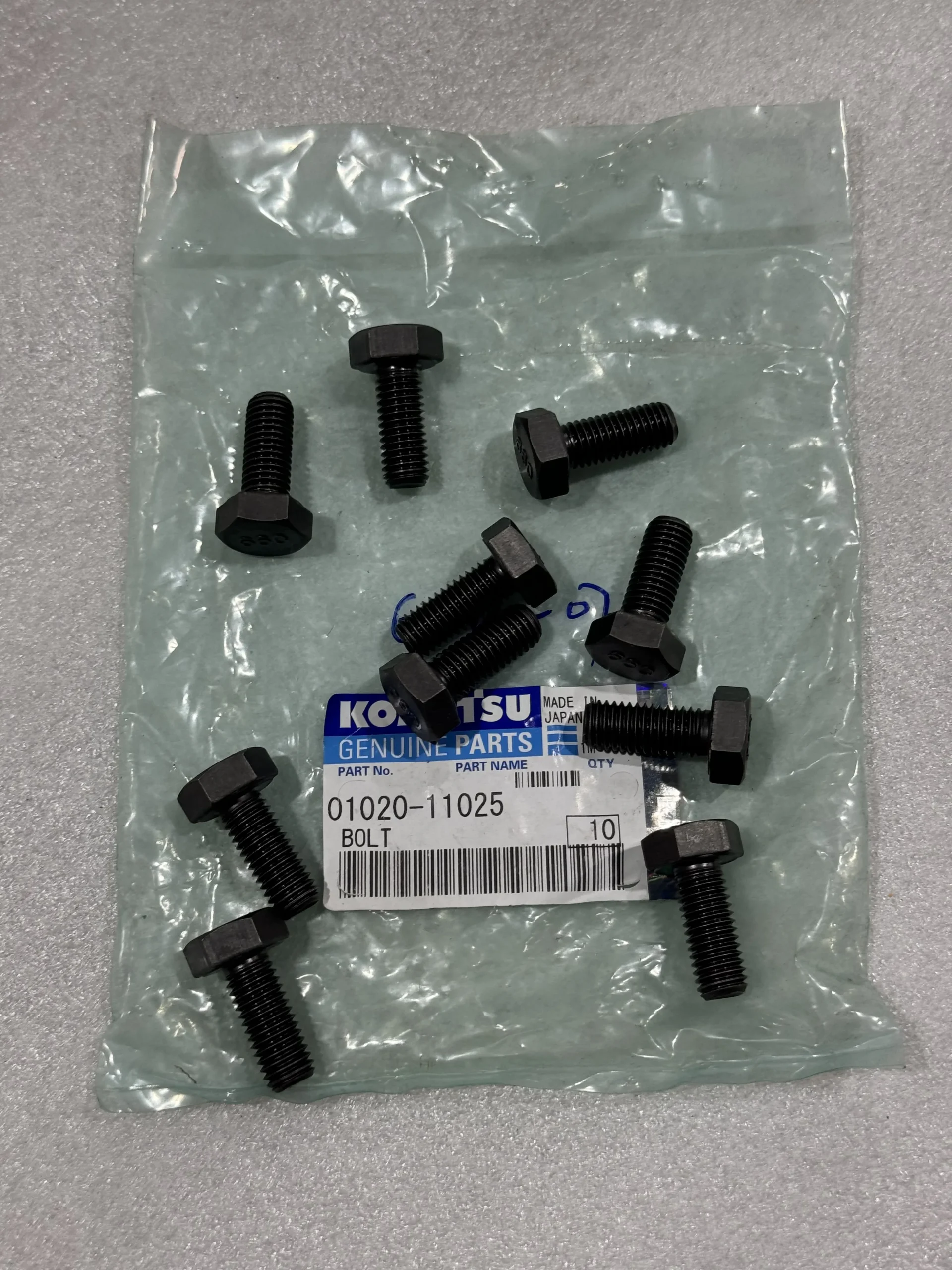 Механическая арматура Komatsu M10 x 25 мм Bolt – 01020 – 11025