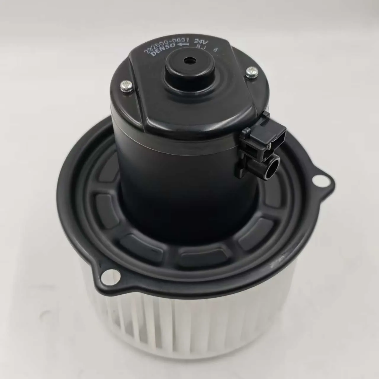 genuine Komatsu blower motor assembly, manufactured by Denso for Komatsu heavy equipment HVAC systems