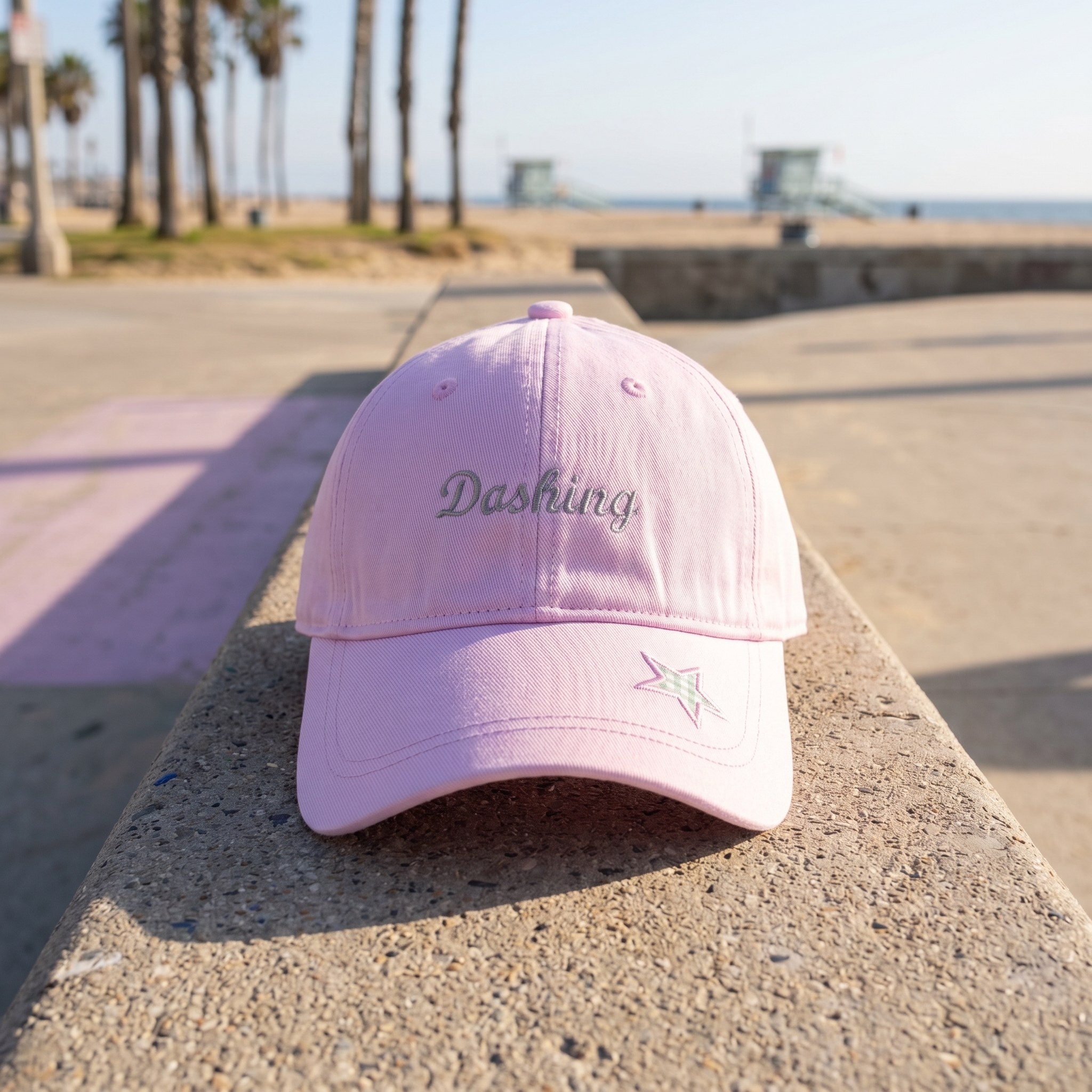 Винтажная кепка dad hat из промытого хлопка с вышивкой Dashing и звездой, низкая кромка, возможно нанесение логотипа