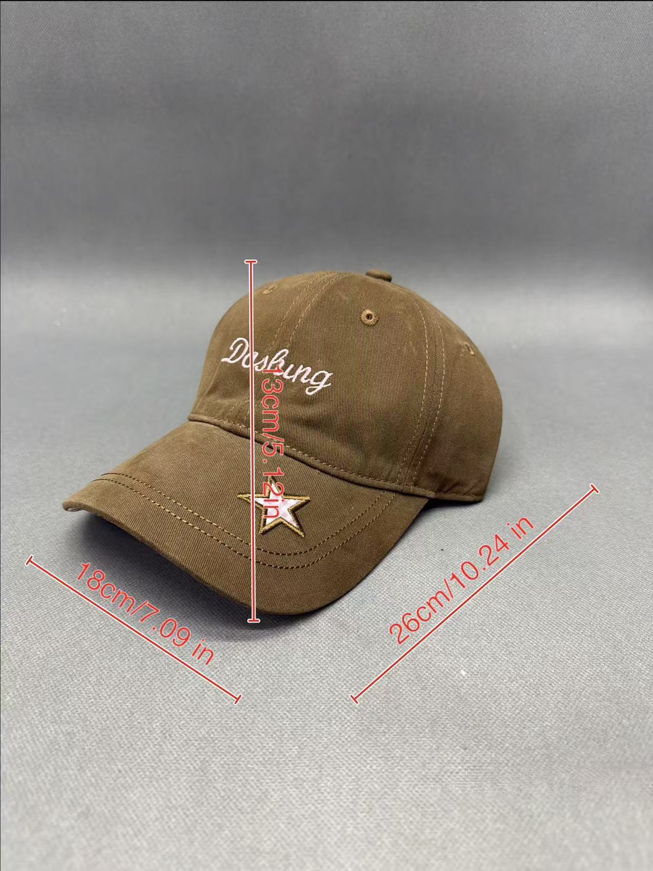 Винтажная кепка dad hat из промытого хлопка с вышивкой Dashing и звездой, низкая кромка, возможно нанесение логотипа