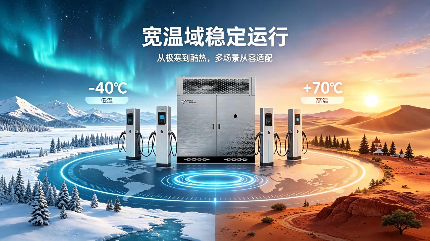 Стабильная работа в диапазоне температур от -40℃ до 70℃: как зарядные станции Цзяньян справляются с экстремальными глобальными климатическими вызовами.